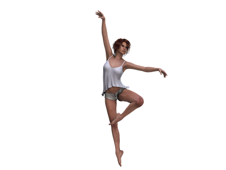 Contemporary Dancer Pose PNG Image