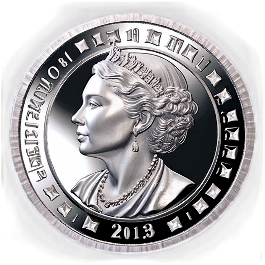 Contemporary Silver Coin Style Png Inq PNG Image