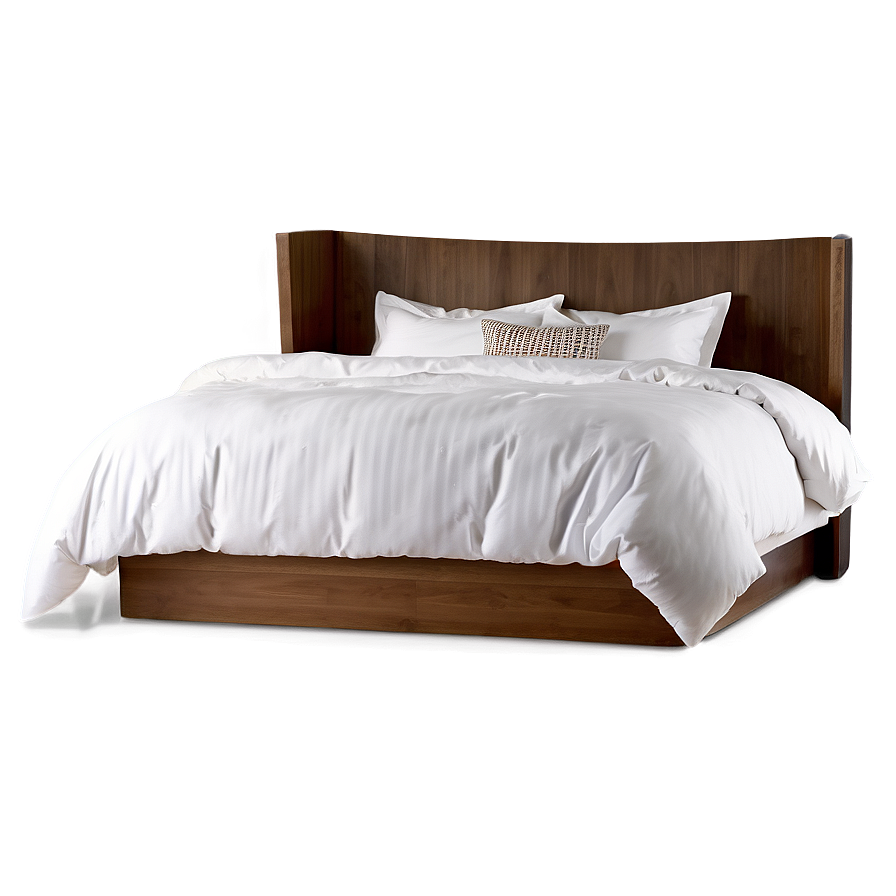 Contemporary White Bed Png Aip PNG Image