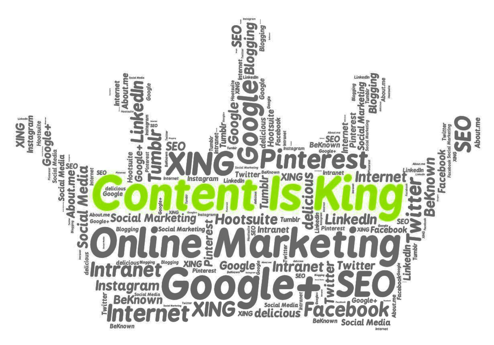 Content Is King Online Marketing Concept PNG Image