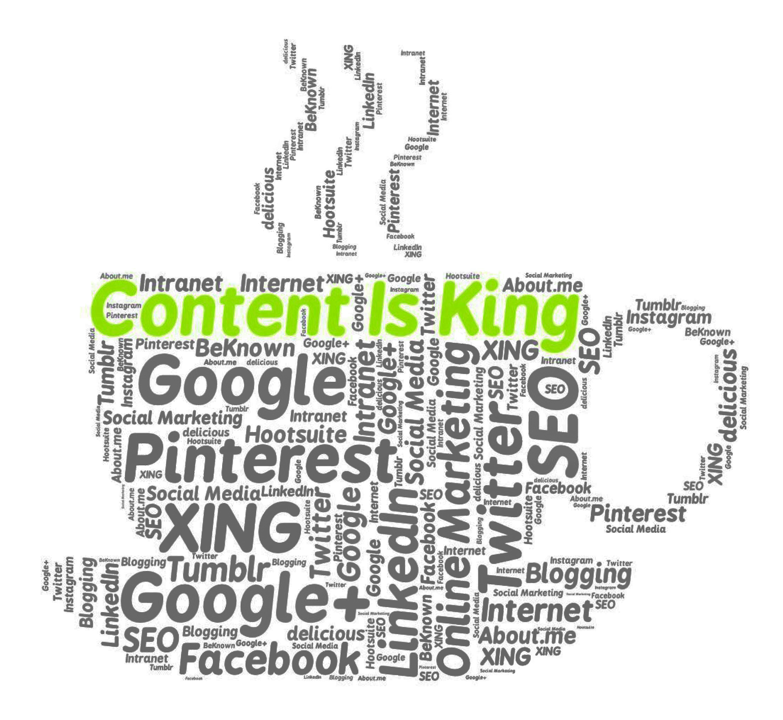 Content Is King Social Media Coffee Cup PNG Image