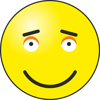 Contented Smiley Face Emoji PNG Image