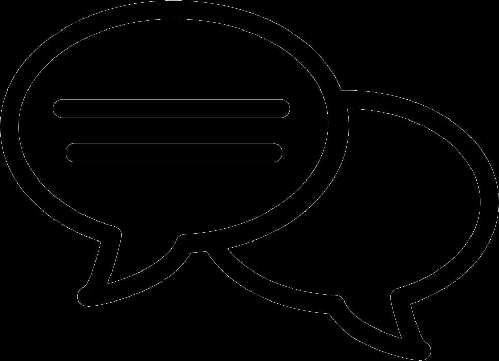 Conversation Bubbles Outline PNG Image