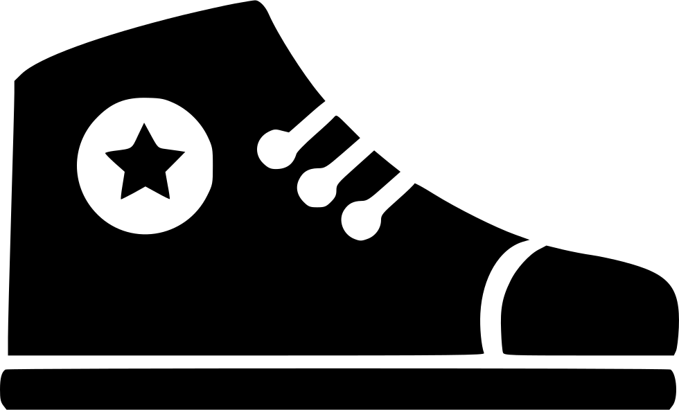 Converse Sneaker Silhouette PNG Image