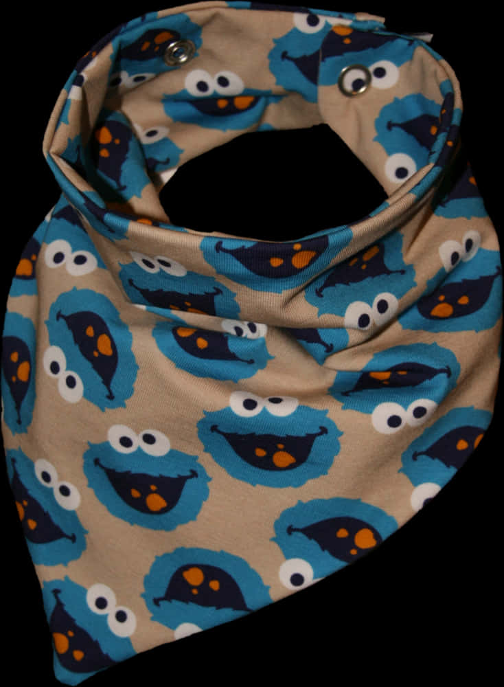 Cookie Monster Print Bandana PNG Image