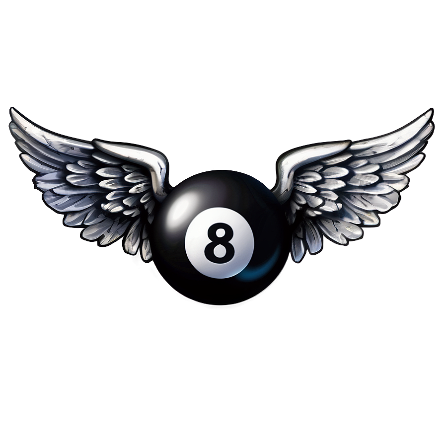 Cool 8 Ball With Wings Png Vgi PNG Image