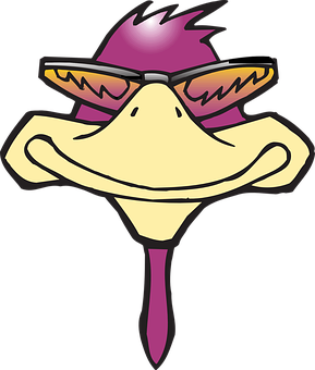 Cool Animated Birdwith Sunglasses PNG Image