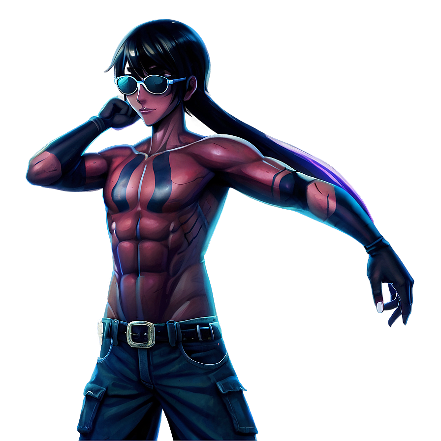 Cool Anime Character With Sunglasses Png Shb PNG Image