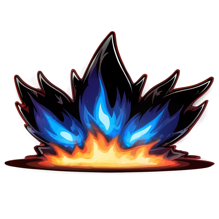 Cool Blue Flame Illustration Png Kxi PNG Image