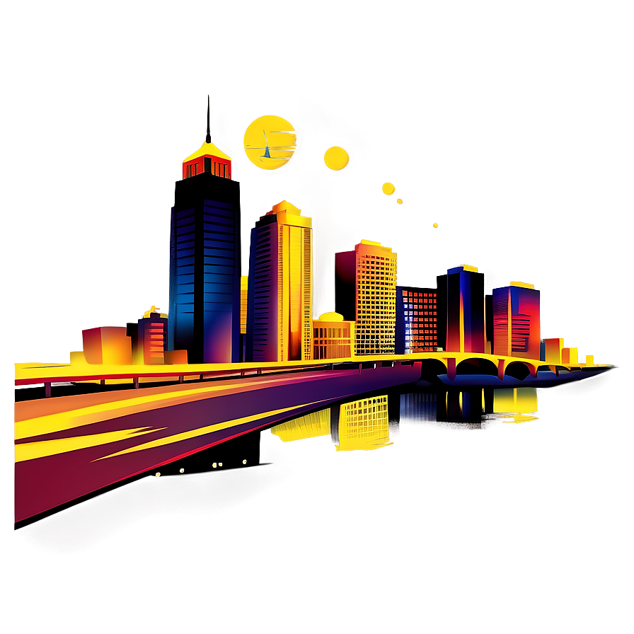 Cool Cityscape Night Png Lrh PNG Image