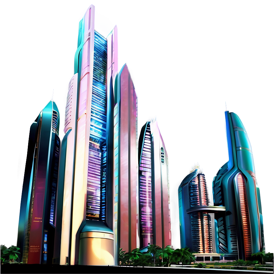 Cool Futuristic City Png Xkt62 PNG Image