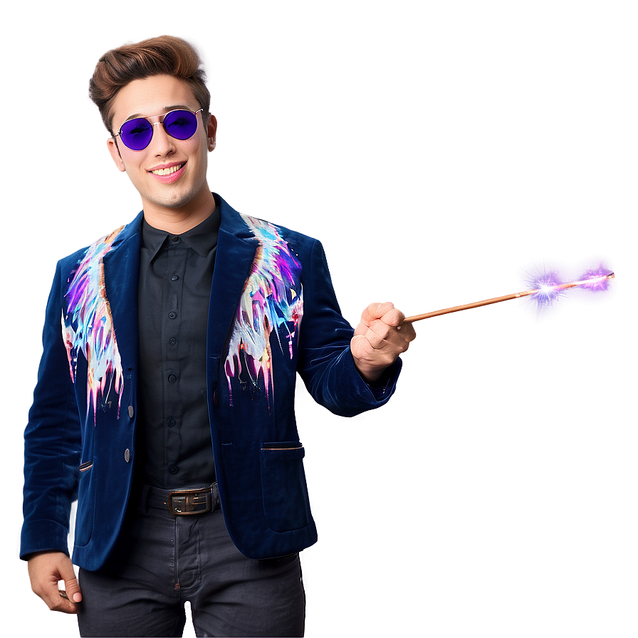 Cool Guy With A Magic Wand Png Hjs3 PNG Image