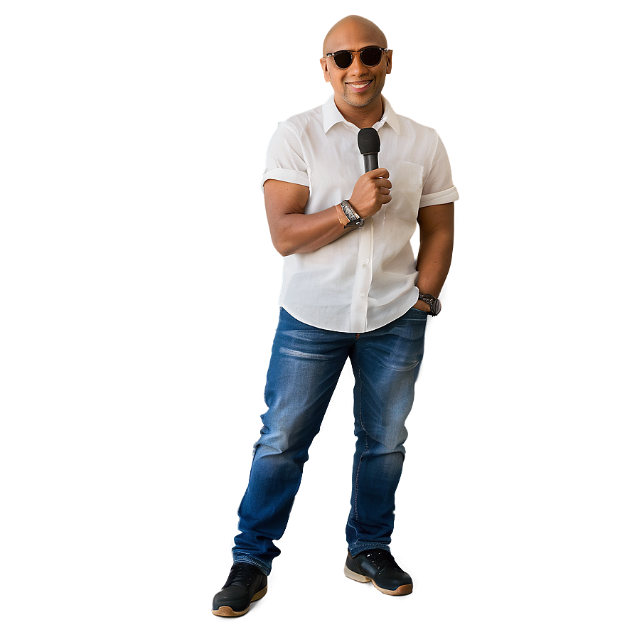 Cool Guy With A Microphone Png Cwt PNG Image