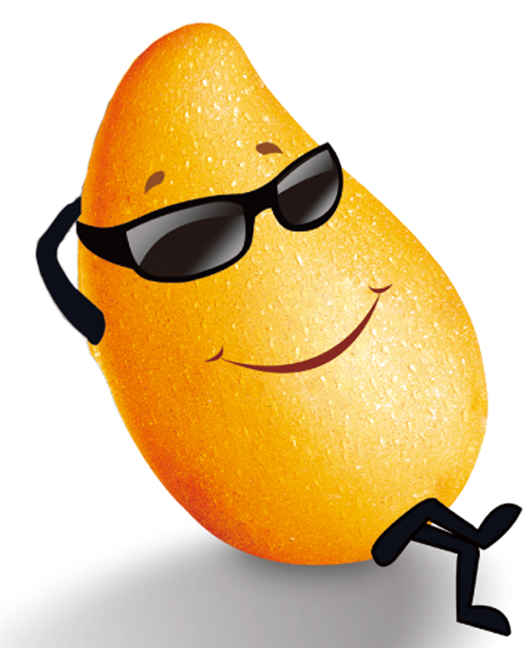 Cool Mango Character Sunglasses PNG Image