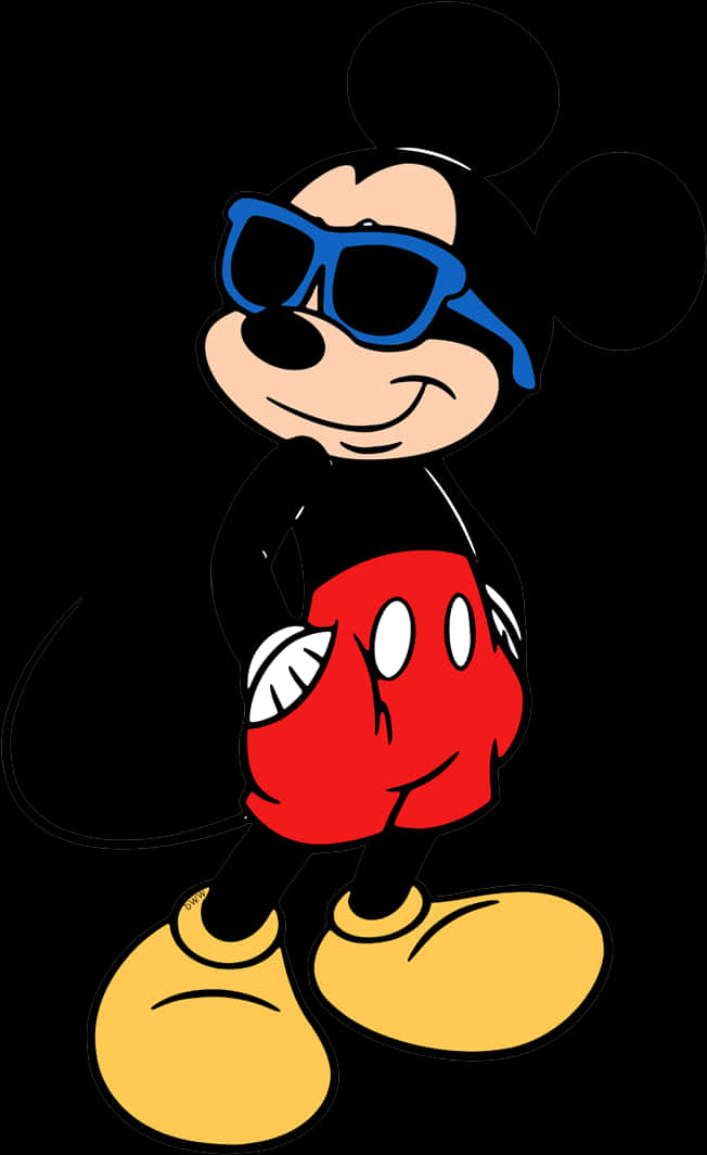 Cool Mickey Mouse Sunglasses PNG Image