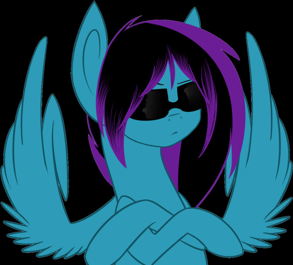 Cool_ Pegasus_ Character_ Gesture PNG Image