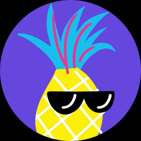 Cool Pineapple Graphic PNG Image