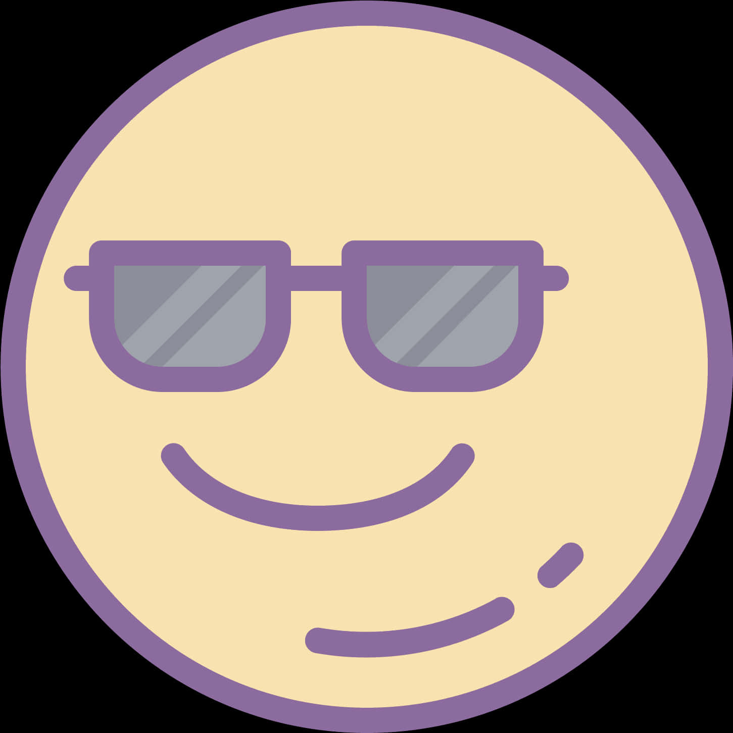 Cool_ Smiling_ Emoji_with_ Sunglasses PNG Image