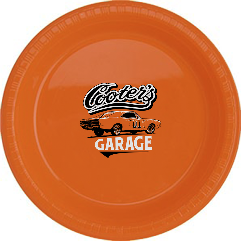 Cooters Garage Orange Frisbee PNG Image