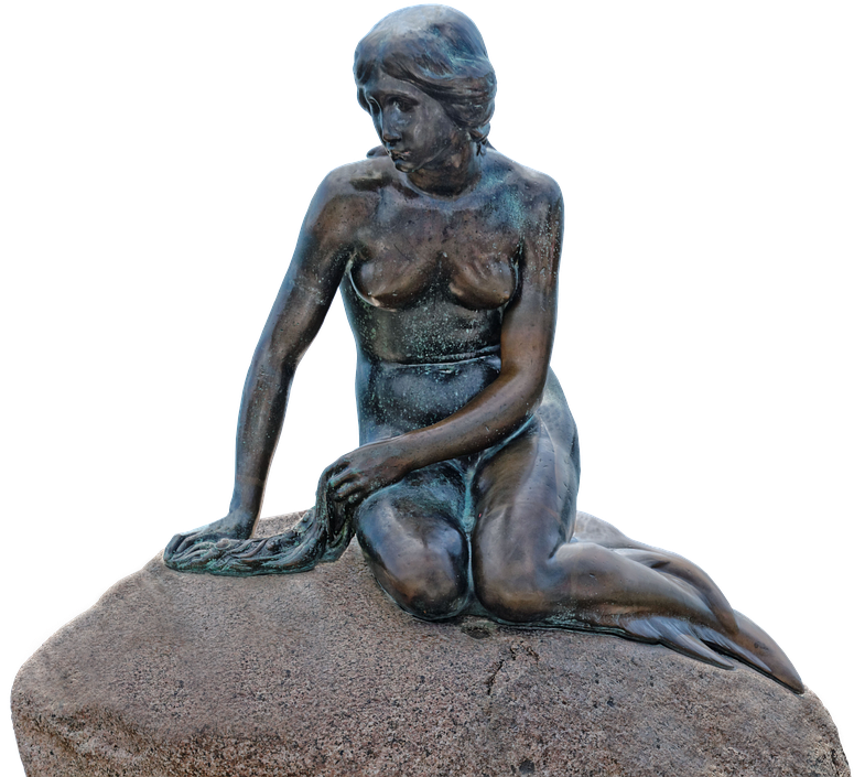 Copenhagen Mermaid Statue PNG Image