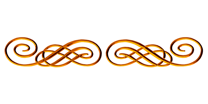 Copper Celtic Knotwork Art PNG Image