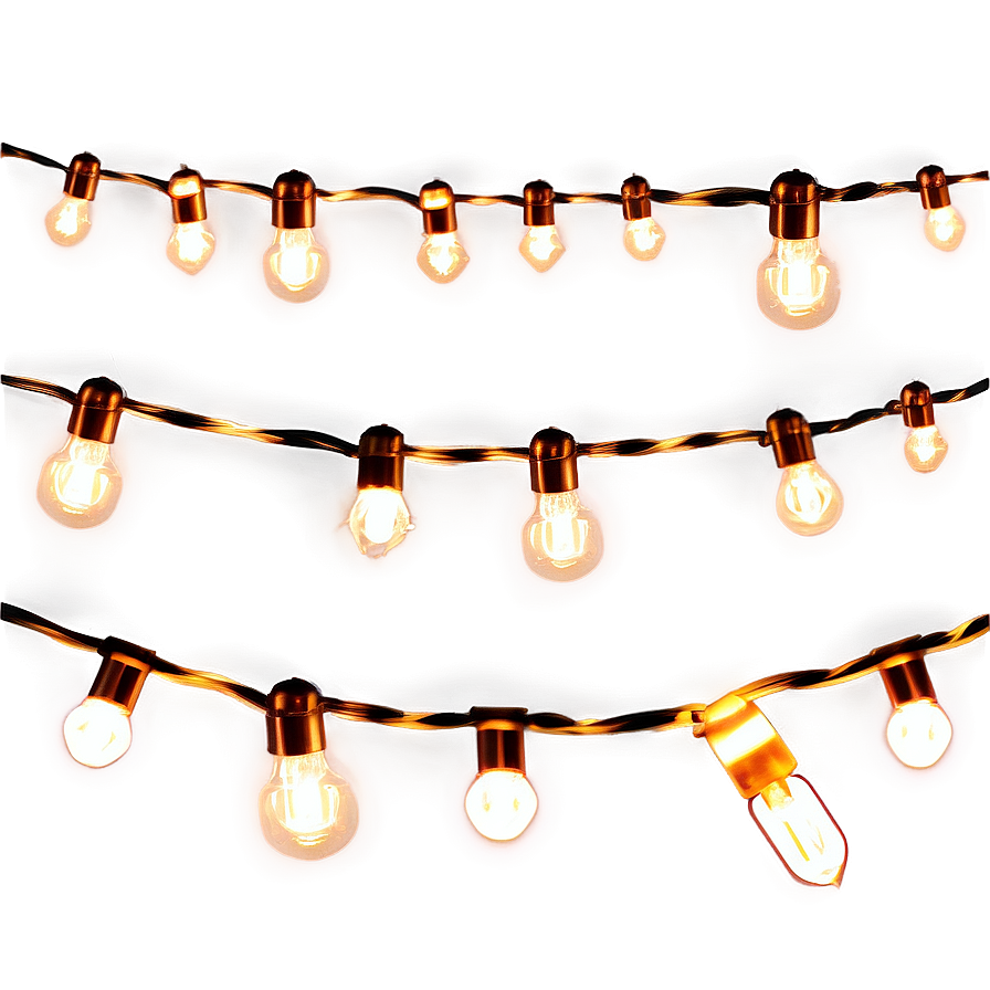 Copper Wire String Lights Png Jxt PNG Image