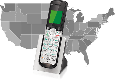 Cordless Phone U S A Map Background PNG Image