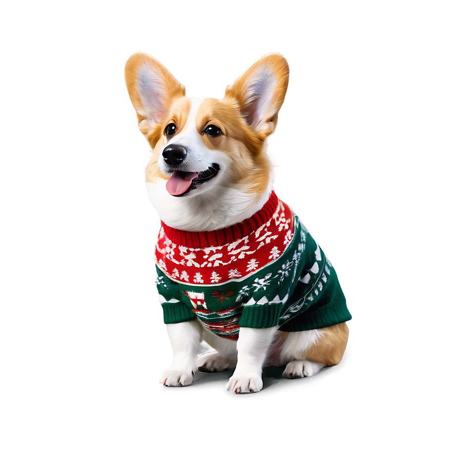 Corgi In Christmas Sweater Png 85 PNG Image