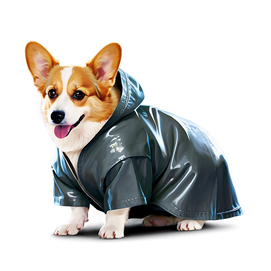 Corgi In Raincoat Png Prf66 PNG Image