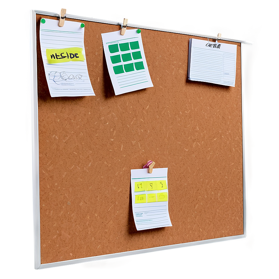 Cork Board Message Center Png Poj PNG Image