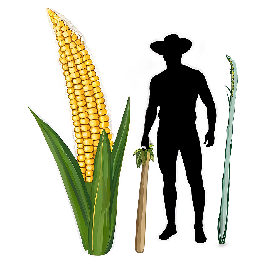 Corn Stalk Silhouette Png 06122024 PNG Image