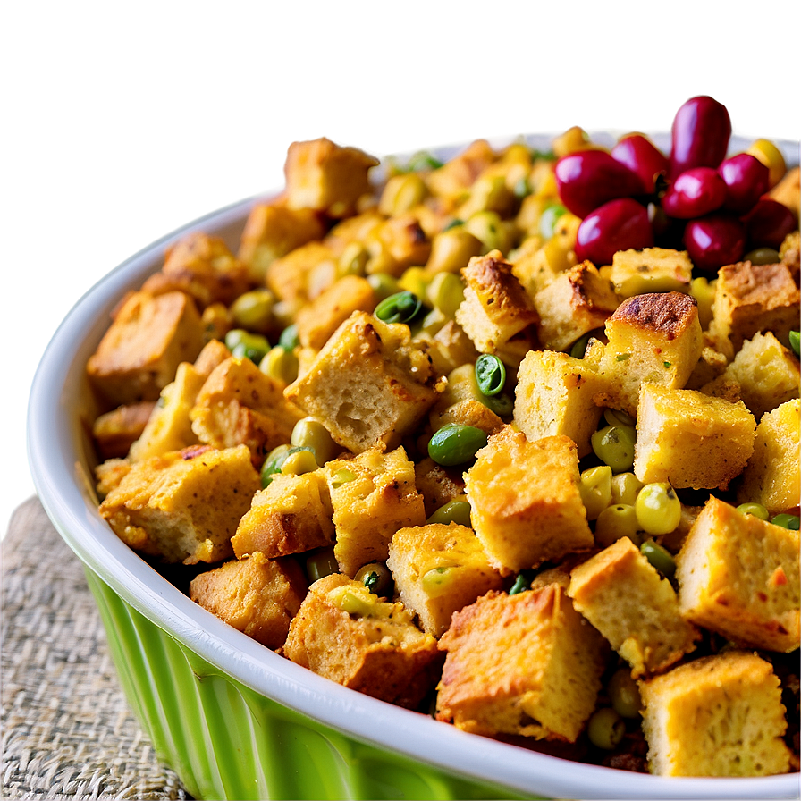 Cornbread Stuffing Delight Png Eub PNG Image