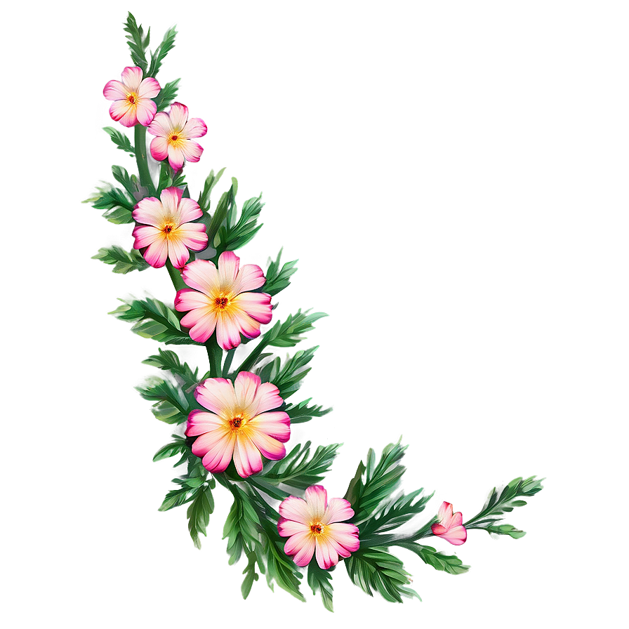 Corner Flower Accent Png Sdt60 PNG Image