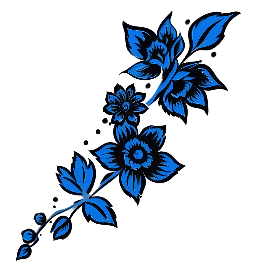 Corner Flower Stencil Png Mnj61 PNG Image