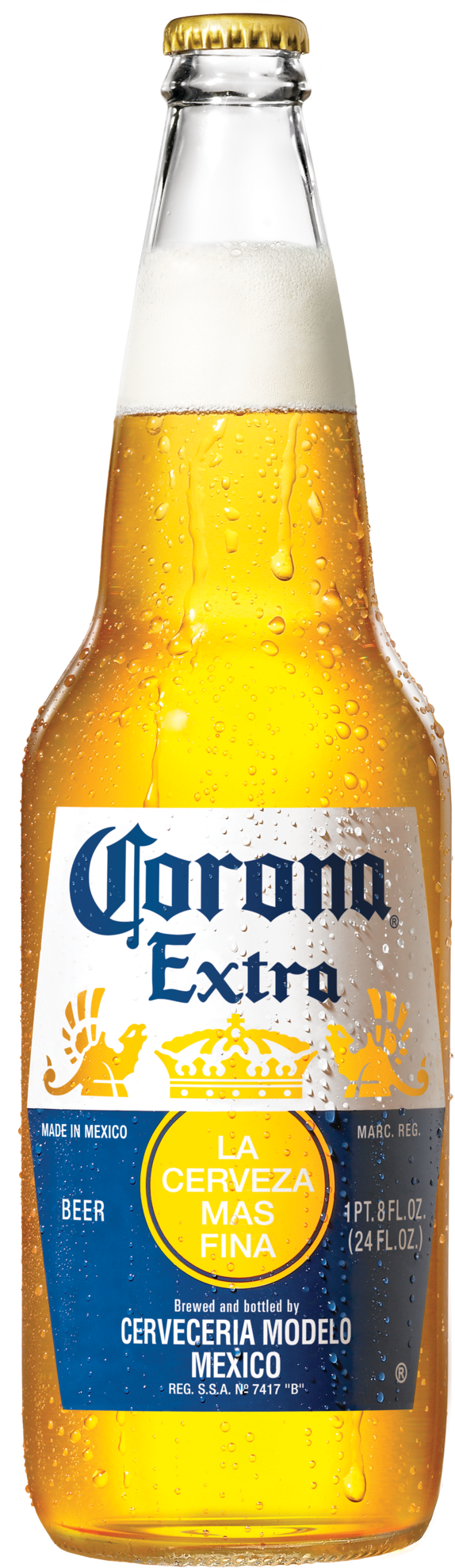 Corona Extra Beer Bottle PNG Image