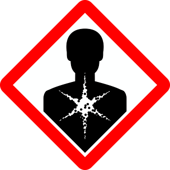 Corrosive Substance Hazard Sign PNG Image