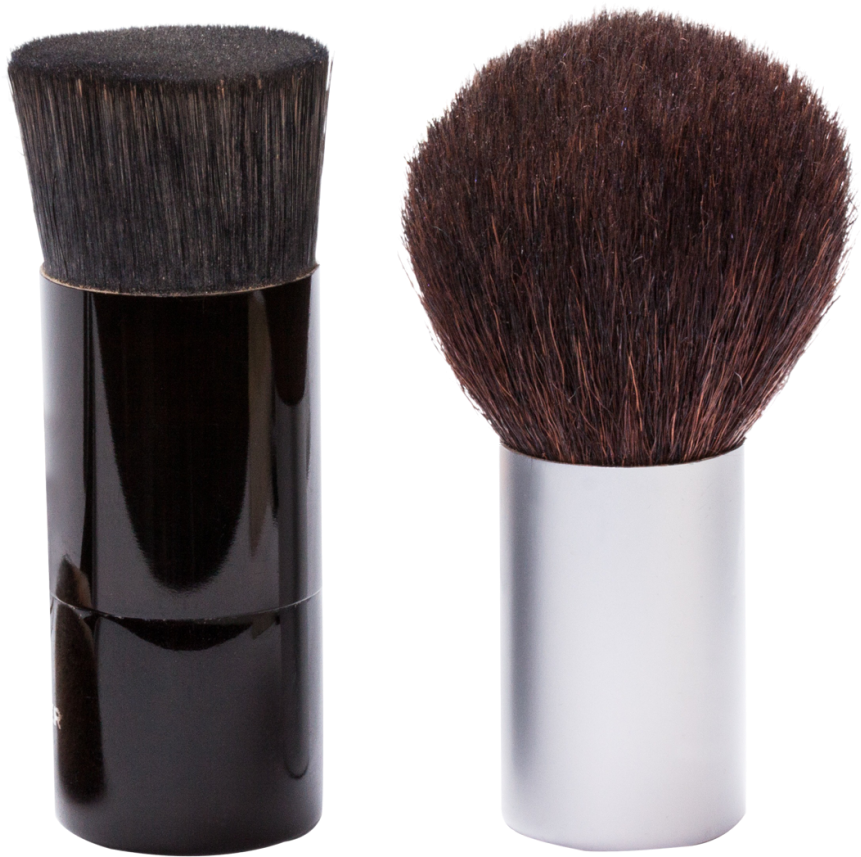 Cosmetic Brushes Blackand White PNG Image