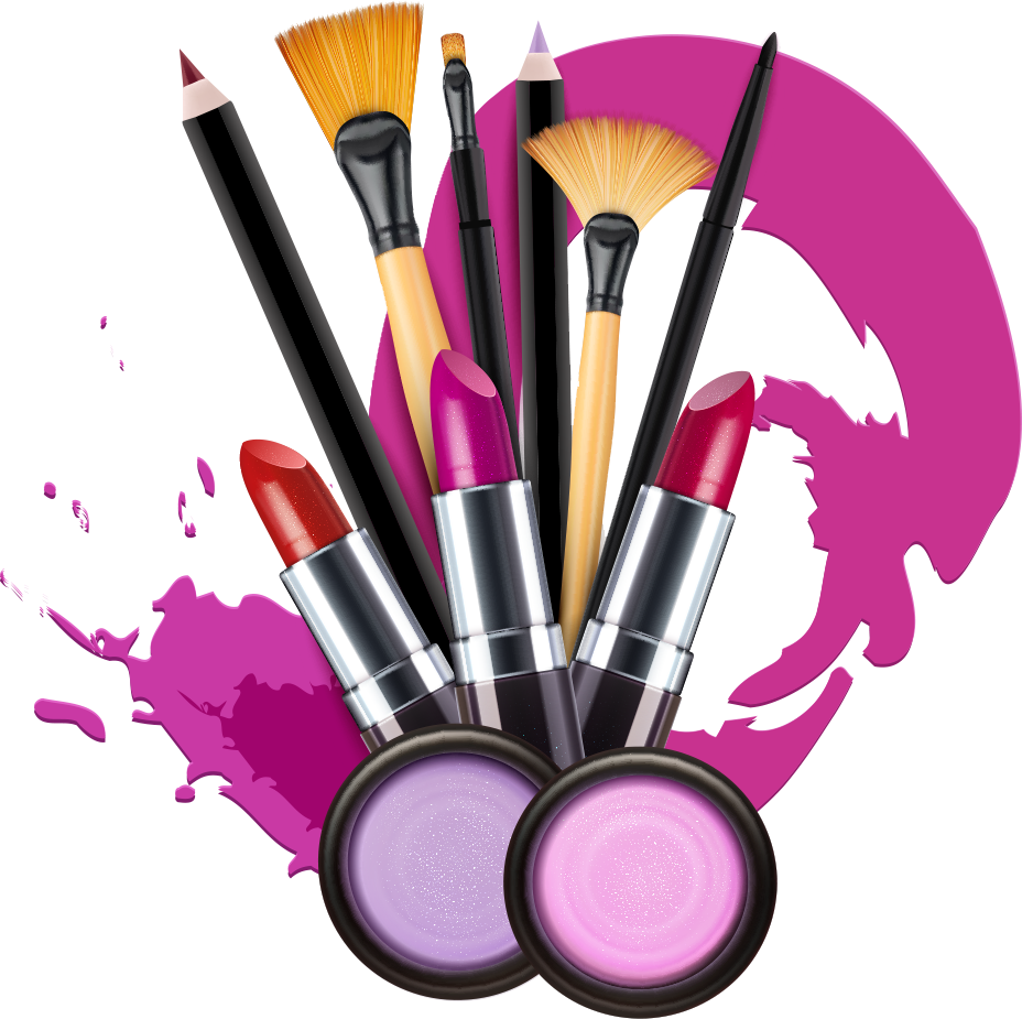 Cosmetic Collection Splash PNG Image