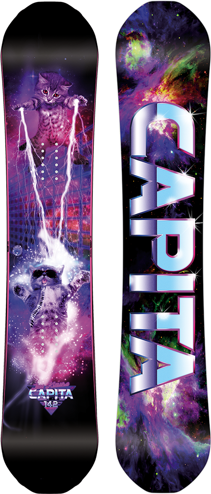 Cosmic Cat Snowboard Design C A Pi T A PNG Image