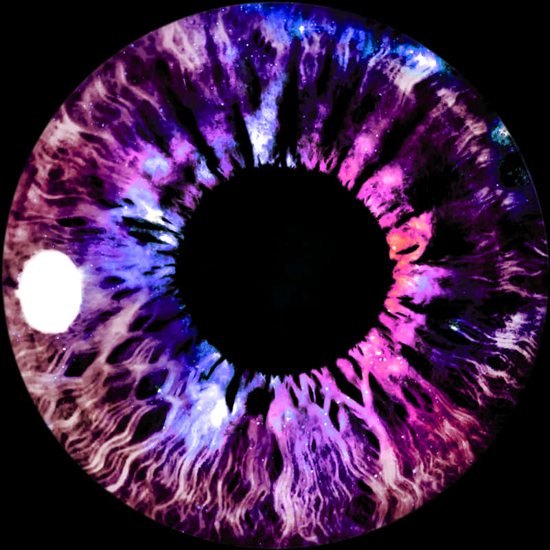 Cosmic_ Iris_ Closeup PNG Image