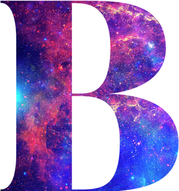 Cosmic Letter B Design PNG Image