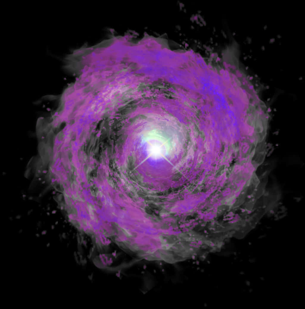 Cosmic Purple Swirl Nebula PNG Image