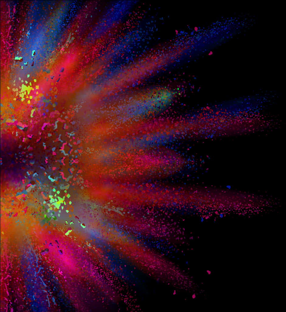 Cosmic_ Splash_ Painting PNG Image