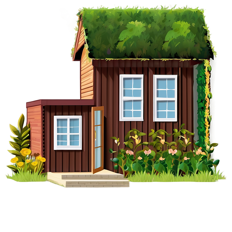 Cottage With A Secret Garden Png Jsm2 PNG Image