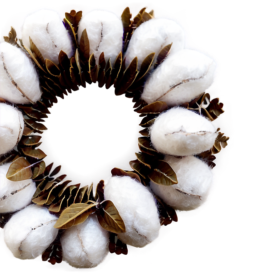 Cotton Boll Wreath Png 62 PNG Image