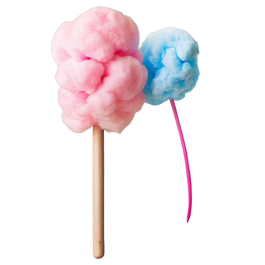 Cotton Candy On A Classic Stick Png 06122024 PNG Image