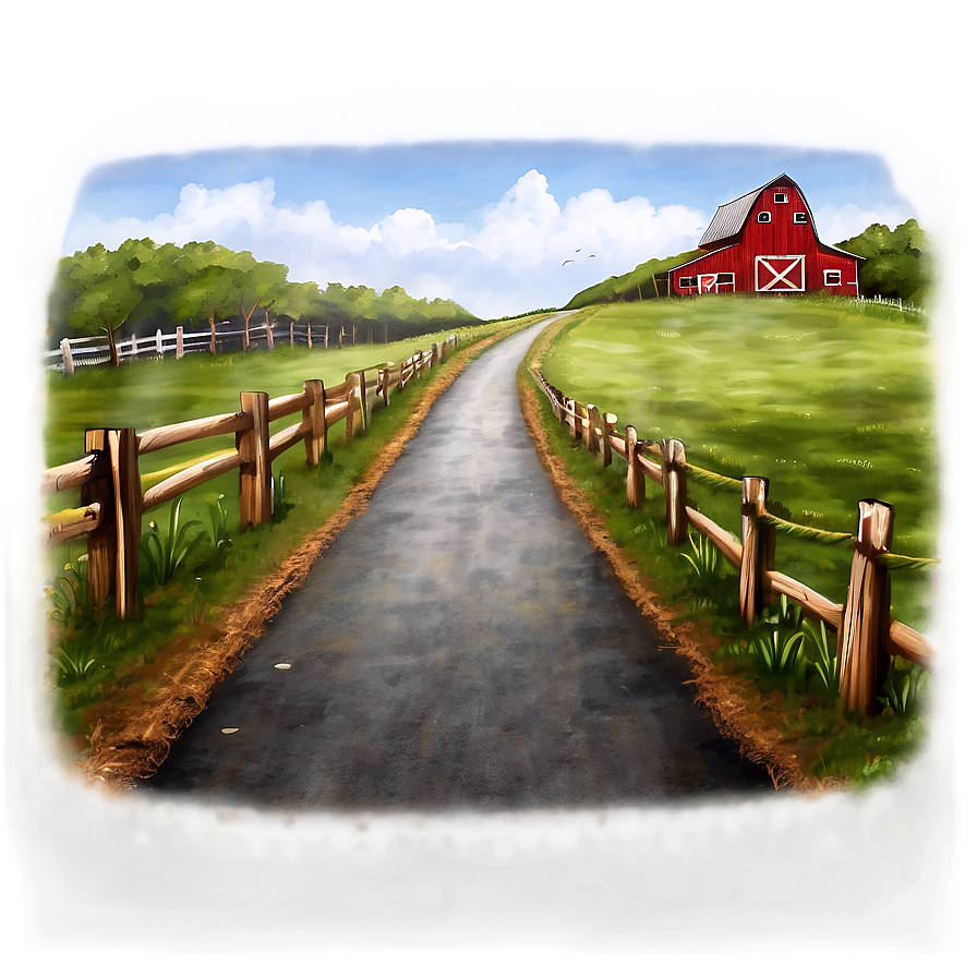 Country Farm Path Png Eok PNG Image