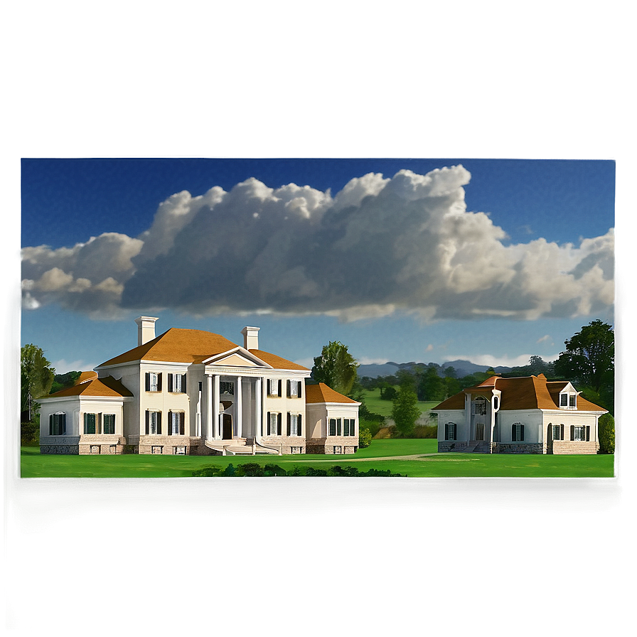 Countryside Mansion Vista Png Ecc20 PNG Image