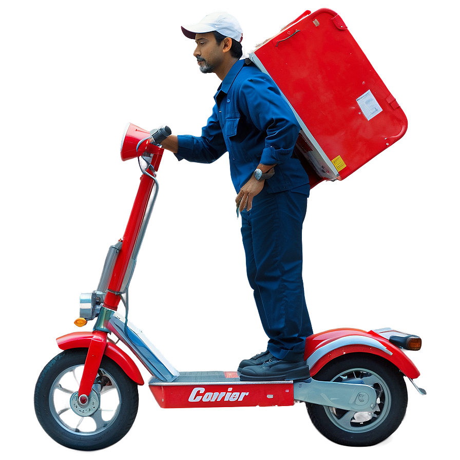 Courier Delivery Scooter Png 8 PNG Image