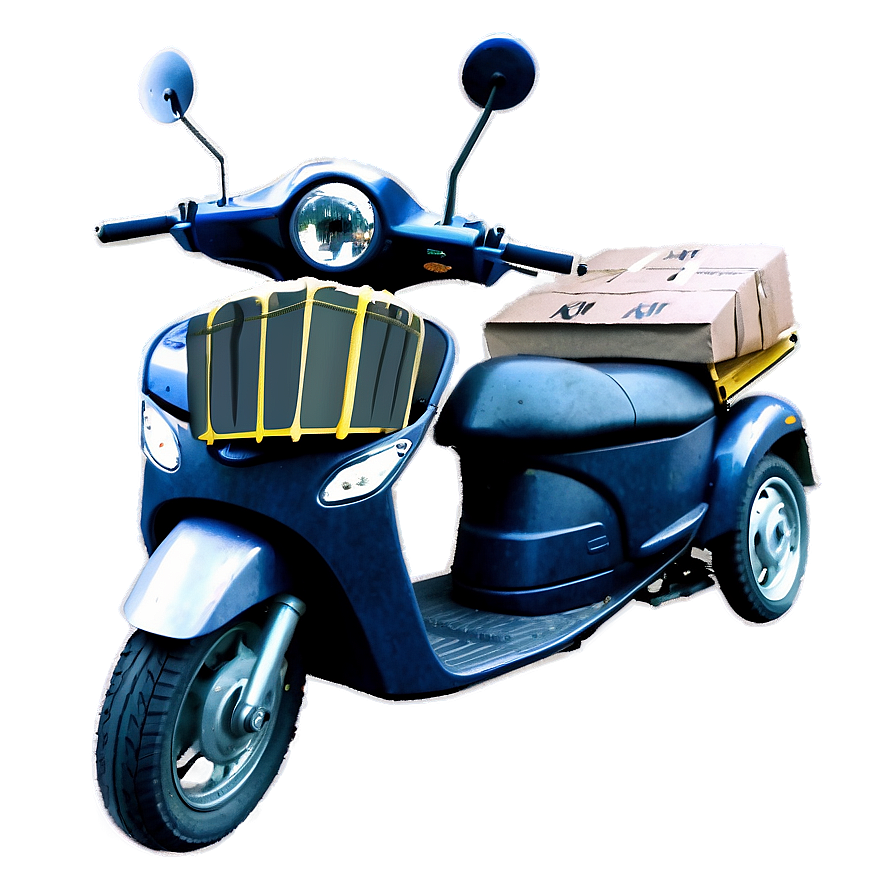 Courier Delivery Scooter Png Pgb PNG Image